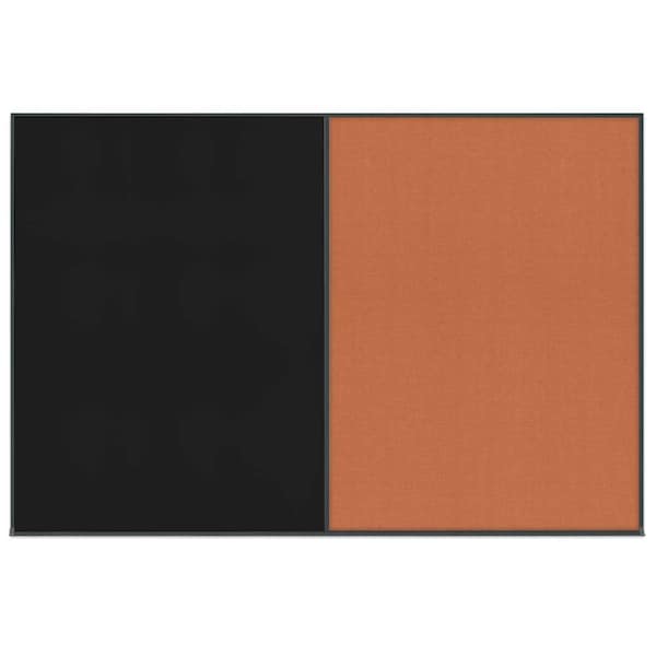 Enclosed Corkboard, 1 Door, 72"x36", 4" Fra